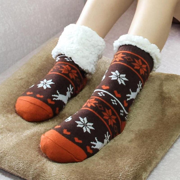 Holiday Fleece Slipper Socks