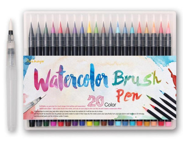 Monet Watercolor Brush Pens - 20 Piece Set
