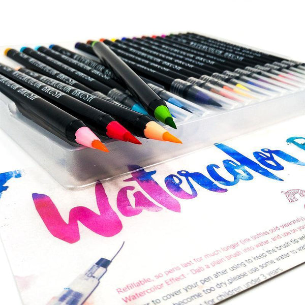 Monet - Watercolor Brush Pens (20 Piece Set) – Sugar & Cotton
