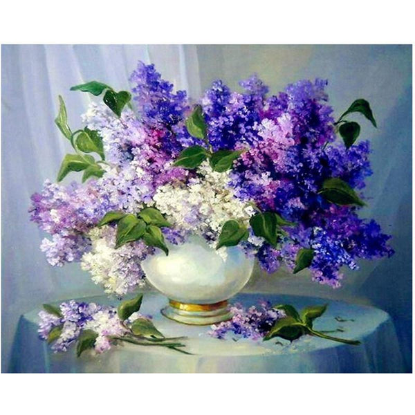 Purple Flowers - GemPaint™ Kit