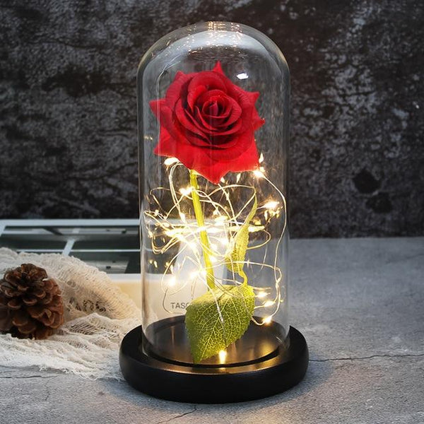 The Enchanted Rose Desktop Light Decor