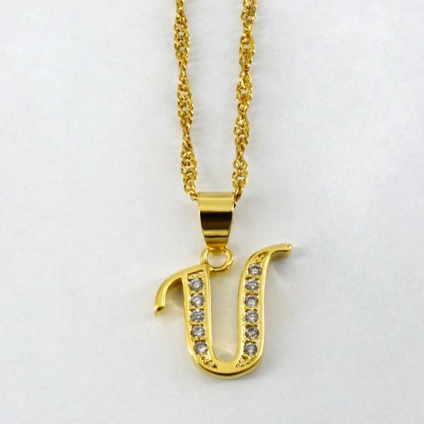 Chunky Gold Letter Necklace