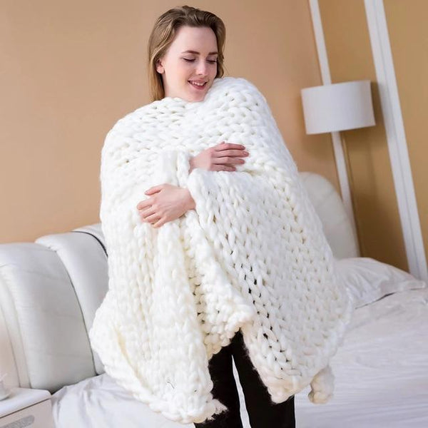 Sasquatch Chunky Knit Blanket – Sugar & Cotton