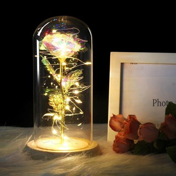 Enchanting Glass Dome LED String Rose